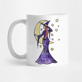 Purple Moon Witch Mug